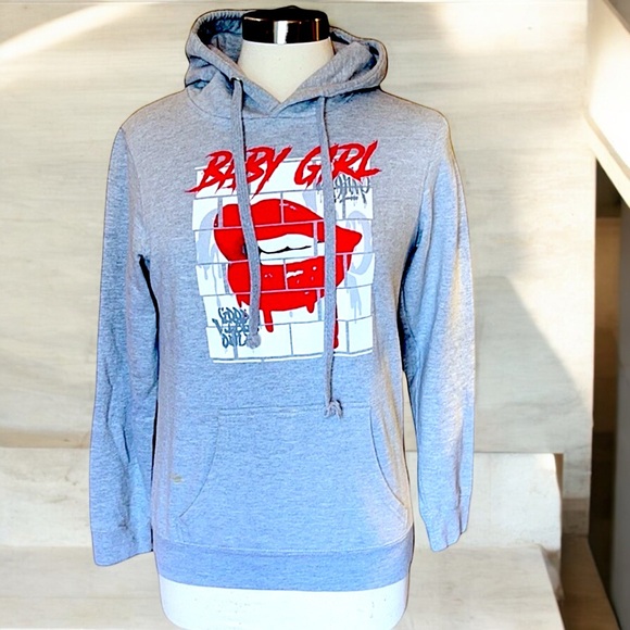 Flying Horse Baby Girl Gray Pullover Sweatshirt Hoodie - Picture 7 of 15